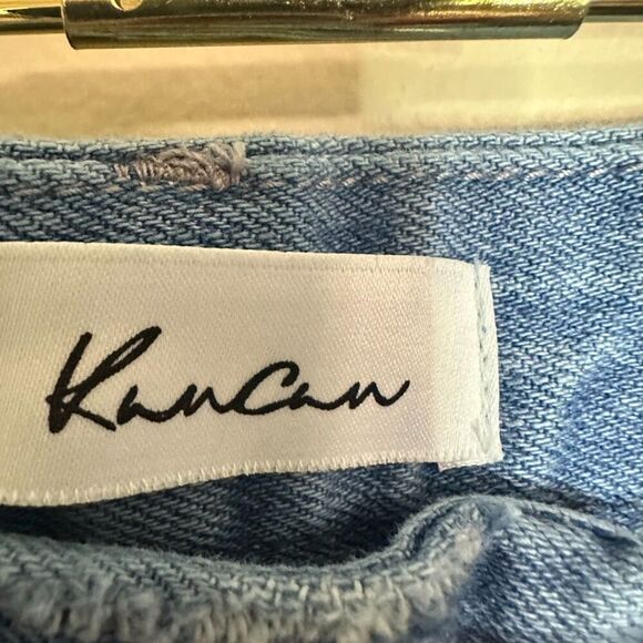 Kancan Taurus High Rise Straight Leg Jeans Women 11/29 Blue Denim Distressed‎ - Picture 3 of 5